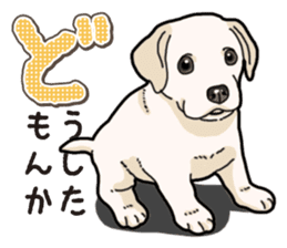 Banana's puppy Labrador retriever sticker #14166416