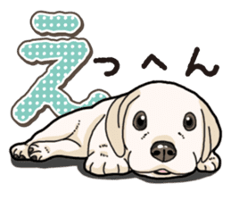 Banana's puppy Labrador retriever sticker #14166420