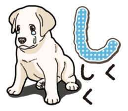 Banana's puppy Labrador retriever sticker #14166452