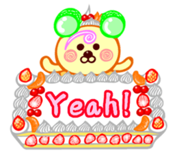 Roll cake Bear Sticker sticker #14166955