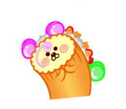Roll cake Bear Sticker sticker #14166957