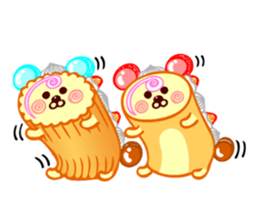 Roll cake Bear Sticker sticker #14166967