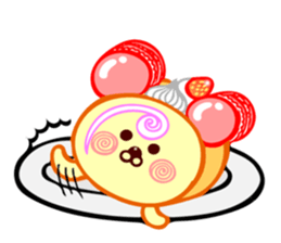 Roll cake Bear Sticker sticker #14166971
