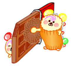 Roll cake Bear Sticker sticker #14166977