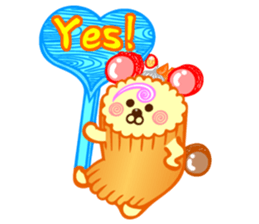 Roll cake Bear Sticker sticker #14166986