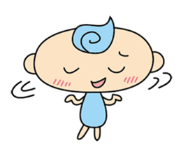 Fun twin baby sticker #14167031