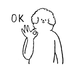 White fluffy dog's name is Hori sticker #14167542