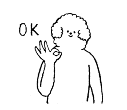 White fluffy dog's name is Hori sticker #14167542