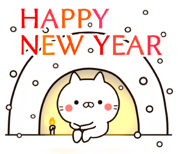 New Year cat Sticker sticker #14169803