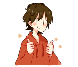 Three cheerful Parker people sticker #14170425