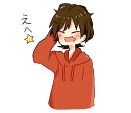 Three cheerful Parker people sticker #14170433