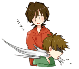 Three cheerful Parker people sticker #14170458