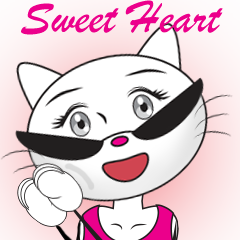 Sweetheart Cat - animated sticker