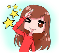 Daily life of doodle girl sticker #14172894