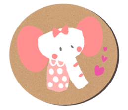 coaster sticker.Cute animals sticker #14173533
