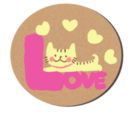 coaster sticker.Cute animals sticker #14173535