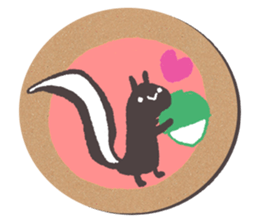 coaster sticker.Cute animals sticker #14173546