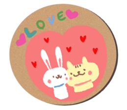 coaster sticker.Cute animals sticker #14173548
