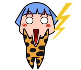 Green Hair Wild Girl sticker #14173680