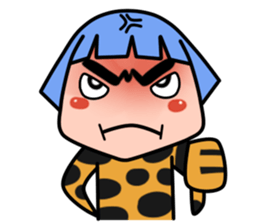 Green Hair Wild Girl sticker #14173681