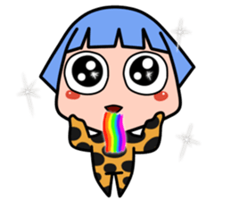 Green Hair Wild Girl sticker #14173683