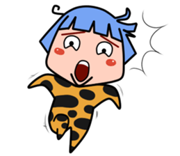 Green Hair Wild Girl sticker #14173684