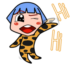 Green Hair Wild Girl sticker #14173685