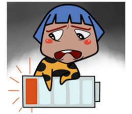 Green Hair Wild Girl sticker #14173688