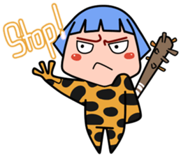 Green Hair Wild Girl sticker #14173689