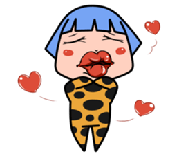 Green Hair Wild Girl sticker #14173690