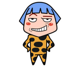 Green Hair Wild Girl sticker #14173693