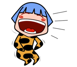 Green Hair Wild Girl sticker #14173695