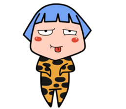 Green Hair Wild Girl sticker #14173696