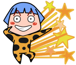 Green Hair Wild Girl sticker #14173697