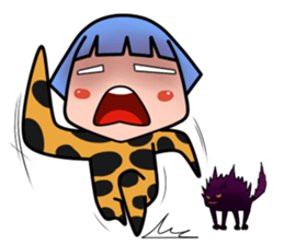 Green Hair Wild Girl sticker #14173701