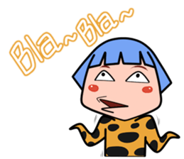 Green Hair Wild Girl sticker #14173709