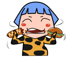 Green Hair Wild Girl sticker #14173713