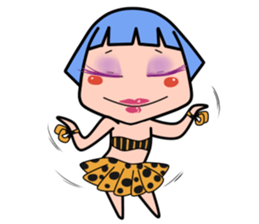 Green Hair Wild Girl sticker #14173715