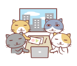 Hard work Cat Sticker sticker #14176983