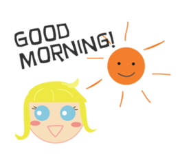 Girl with blue eyes & friends sticker #14180206