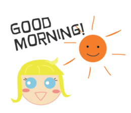 Girl with blue eyes & friends sticker #14180206