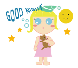 Girl with blue eyes & friends sticker #14180207