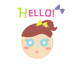 Girl with blue eyes & friends sticker #14180208