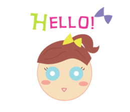 Girl with blue eyes & friends sticker #14180208