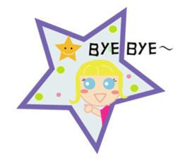 Girl with blue eyes & friends sticker #14180209