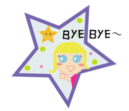 Girl with blue eyes & friends sticker #14180209