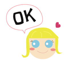 Girl with blue eyes & friends sticker #14180211