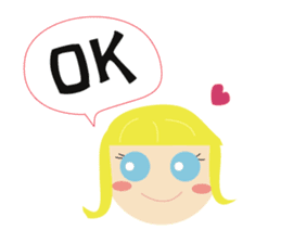 Girl with blue eyes & friends sticker #14180211