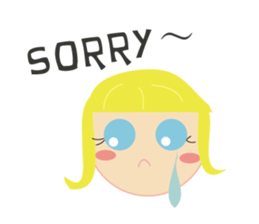 Girl with blue eyes & friends sticker #14180214