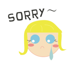 Girl with blue eyes & friends sticker #14180214